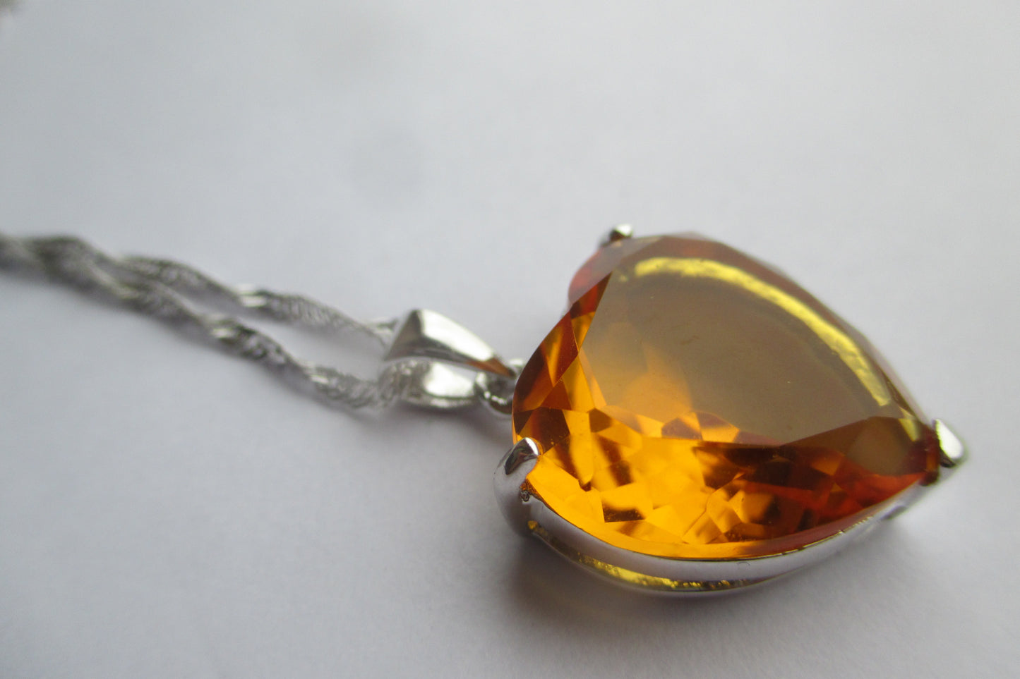 Citrine Heart pendant