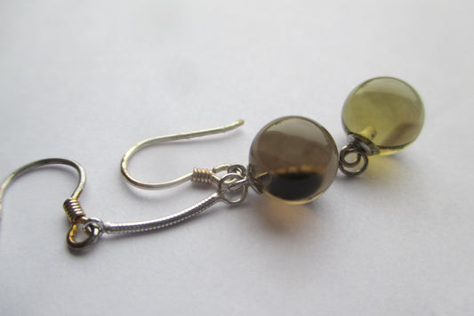 Smoky quartz hook earrings