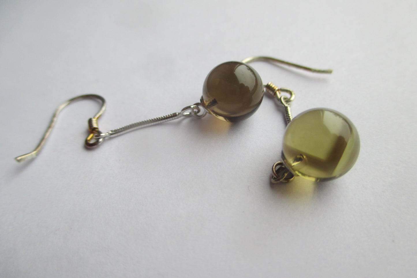 Smoky quartz hook earrings