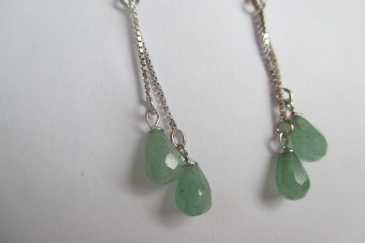 Aventurine hook earrings