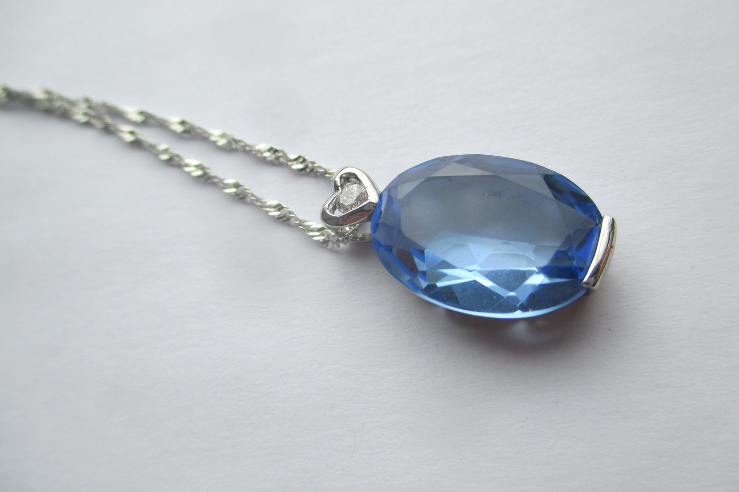 Cultured Blue crystal pendant