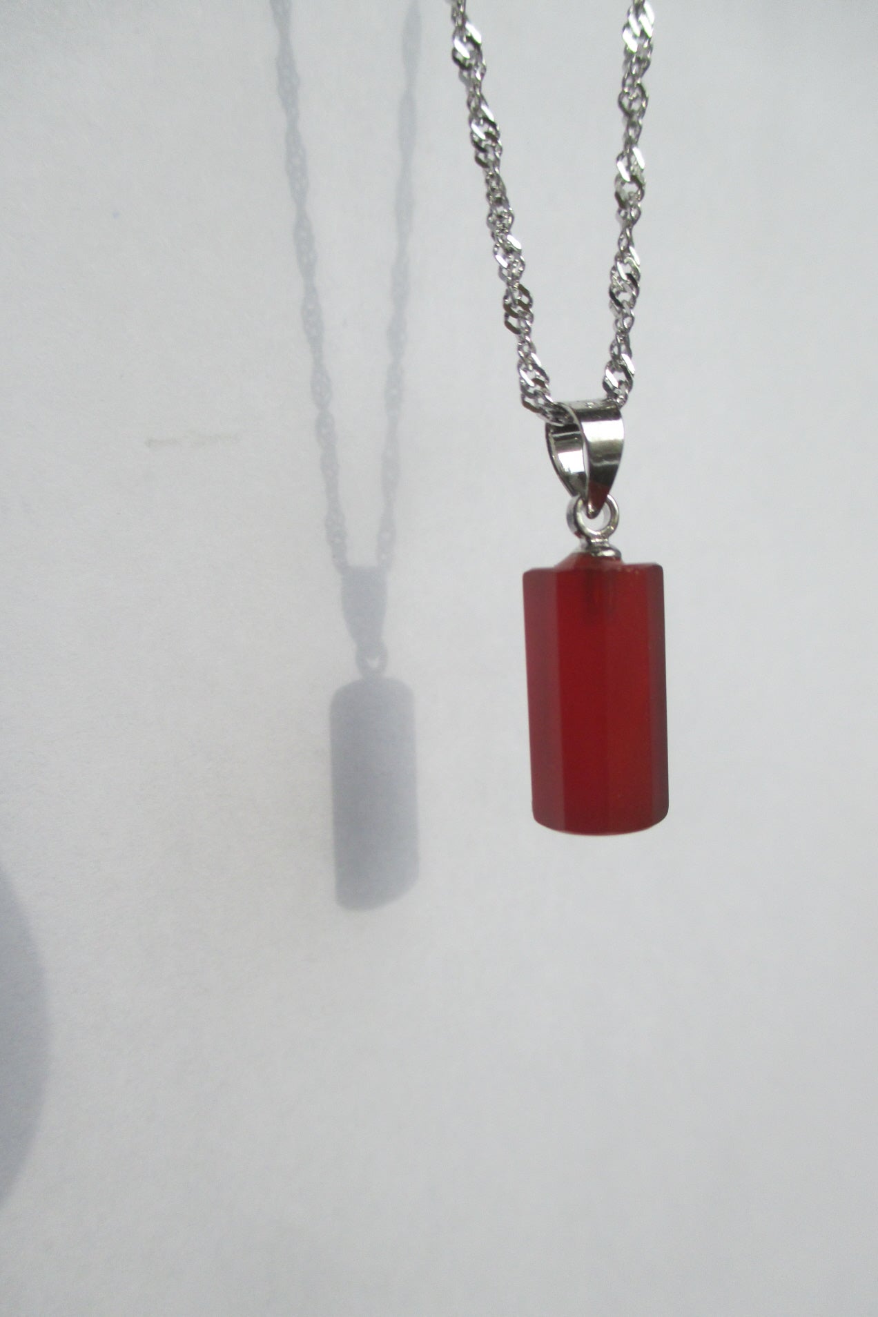 Cornelian hexagonal pendant