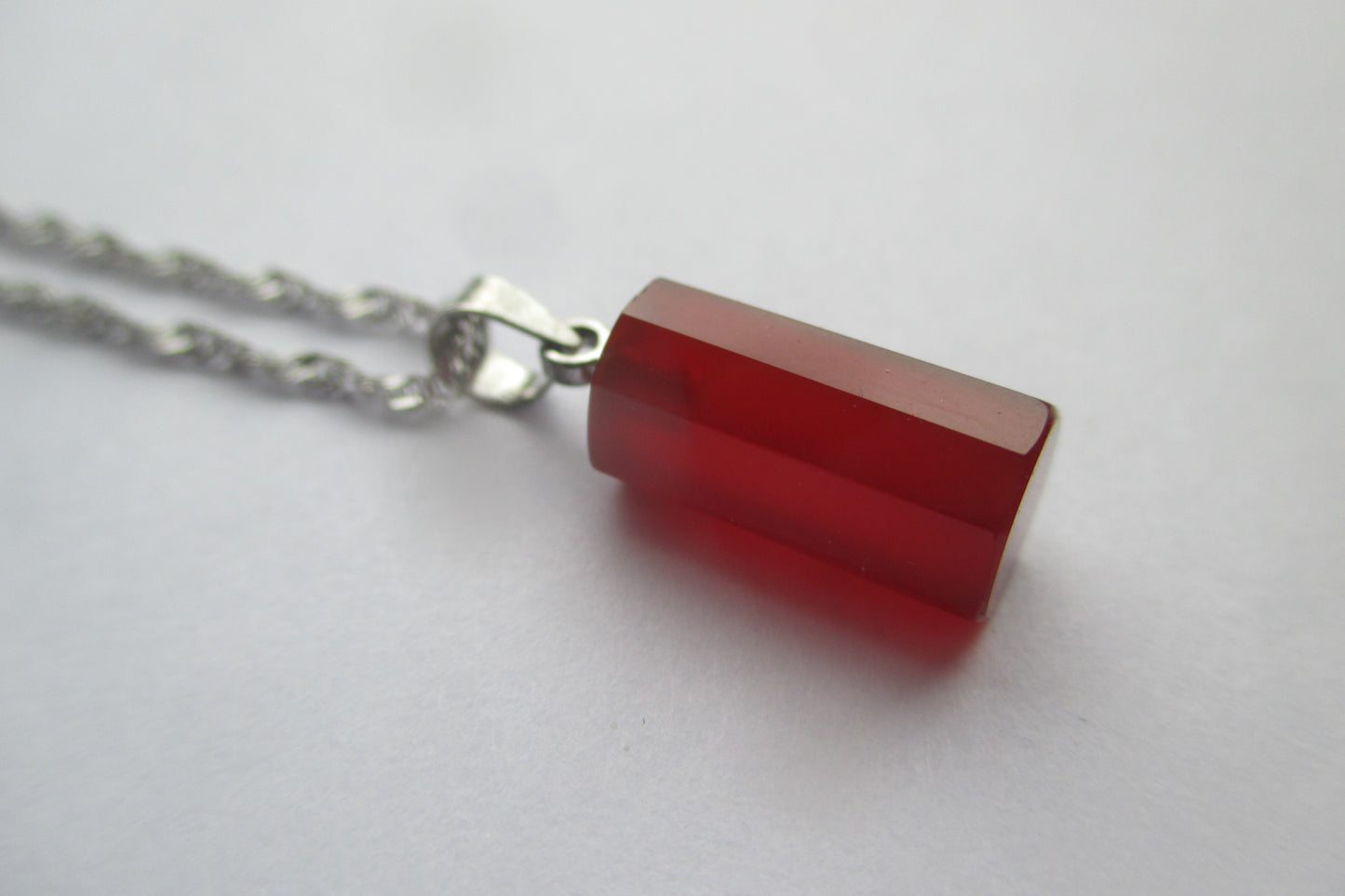 Cornelian hexagonal pendant