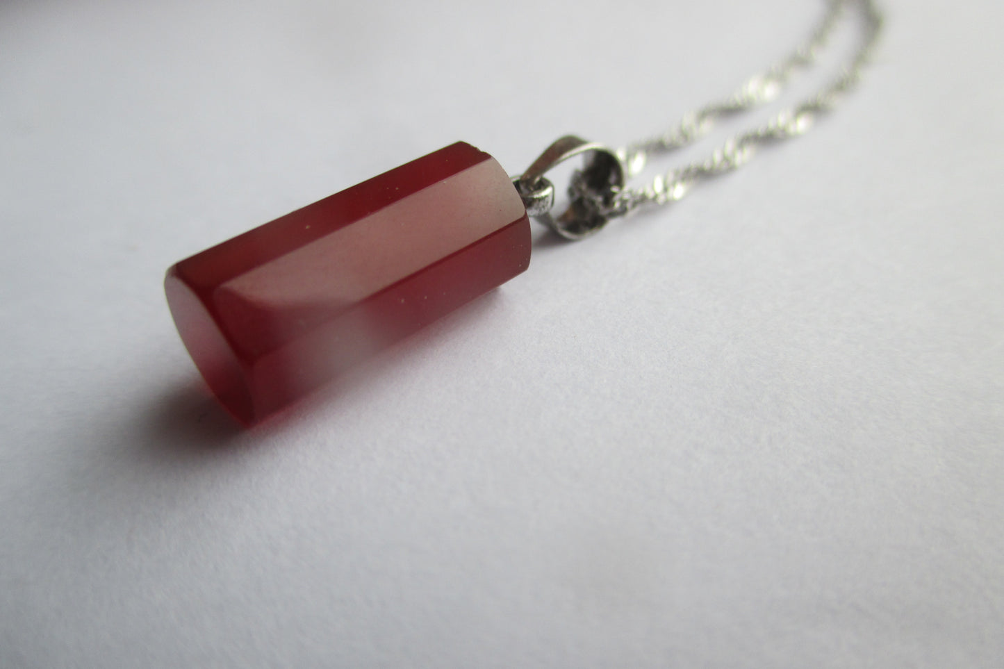 Cornelian hexagonal pendant