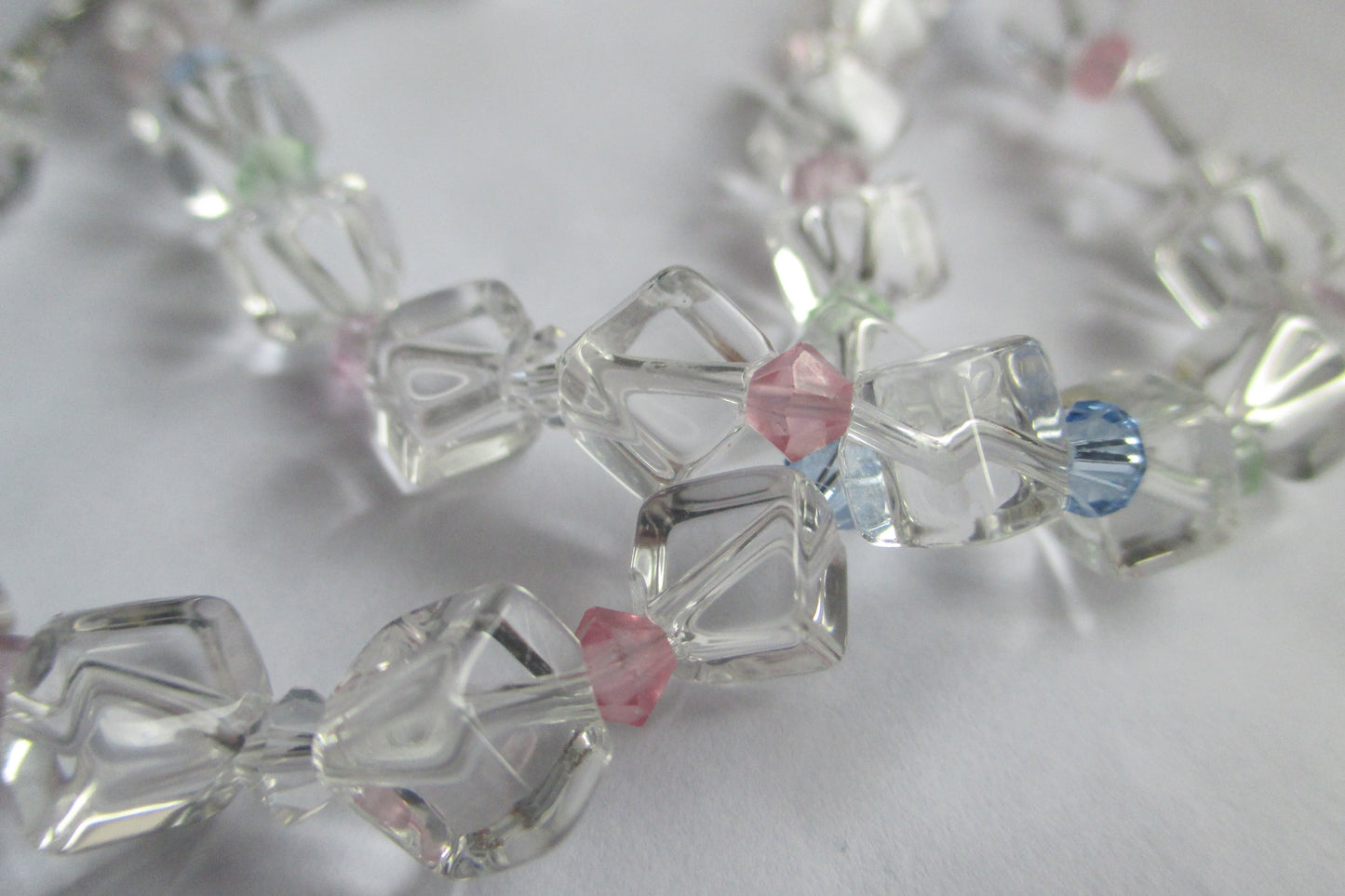 Cultured rock crystal necklace