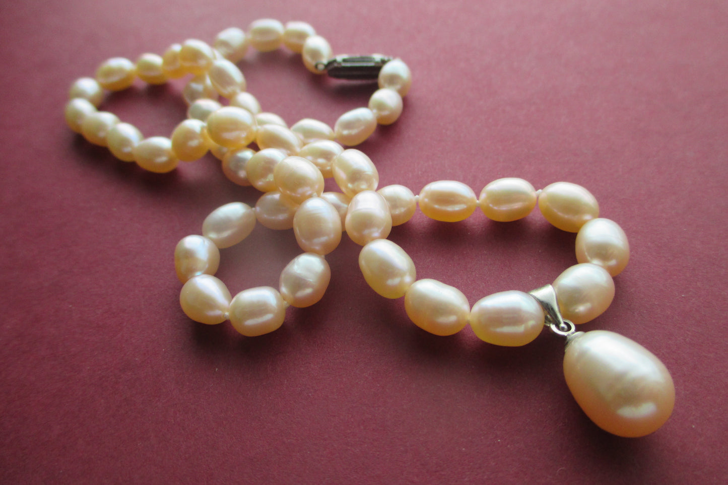 Pink pearl 16" necklace