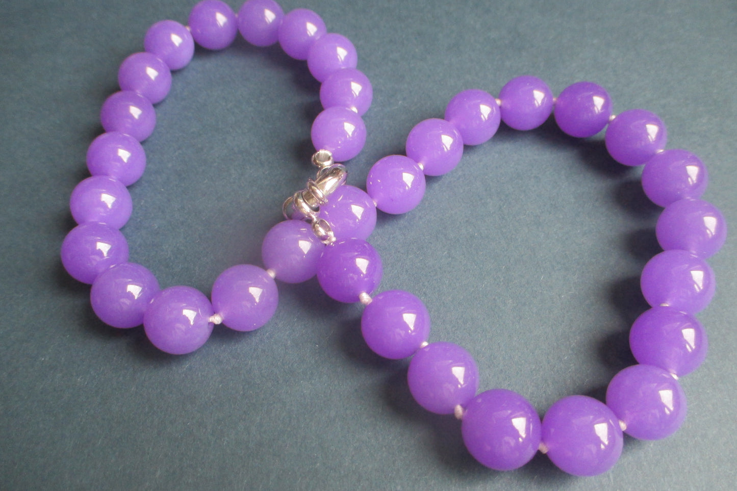 Violet jade necklace