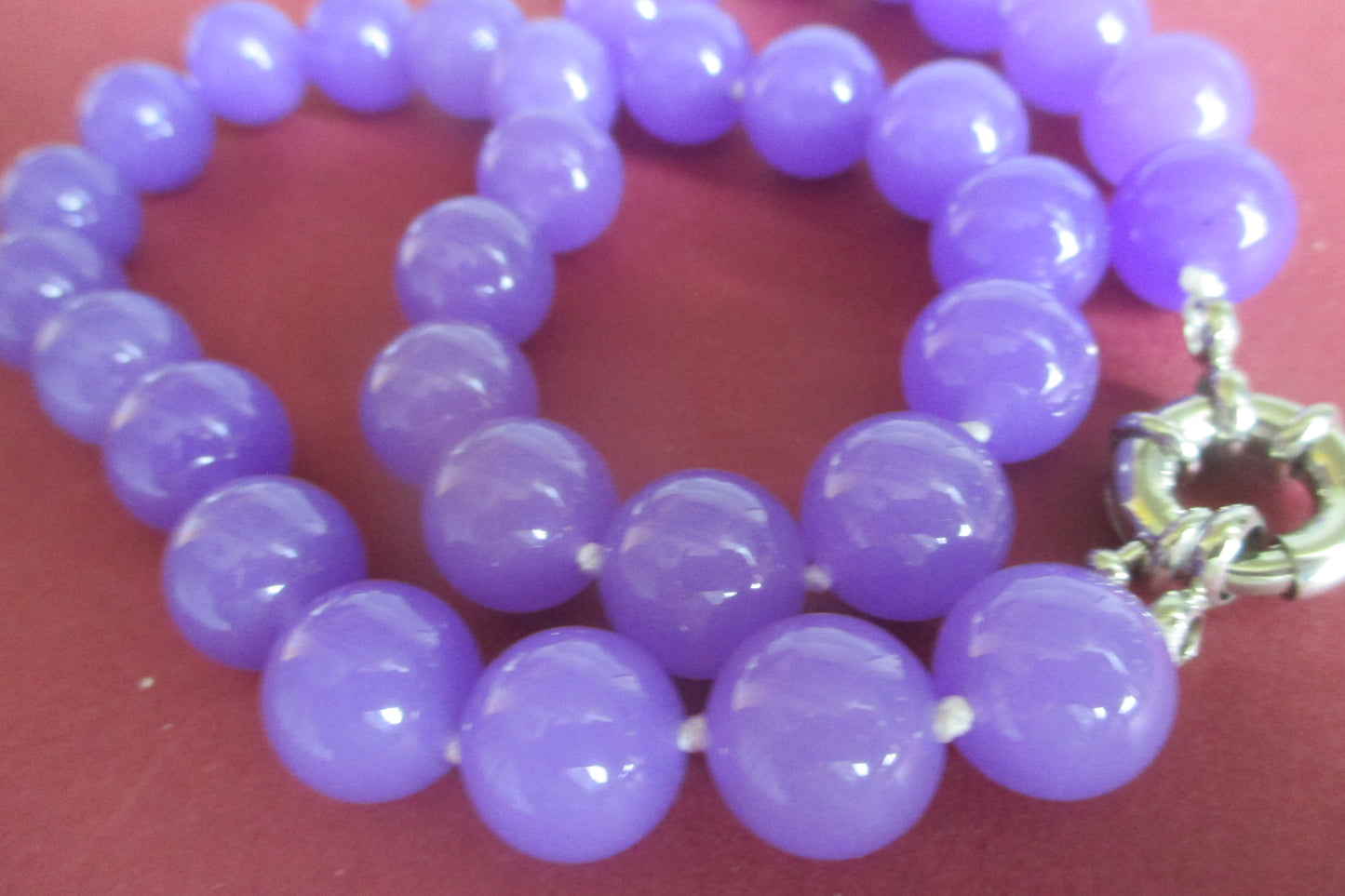 Violet jade necklace