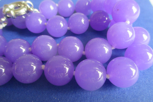 Violet jade necklace