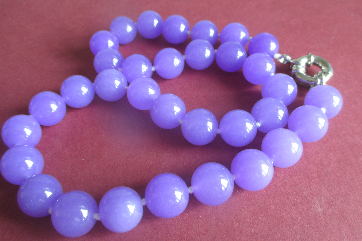 Violet jade necklace