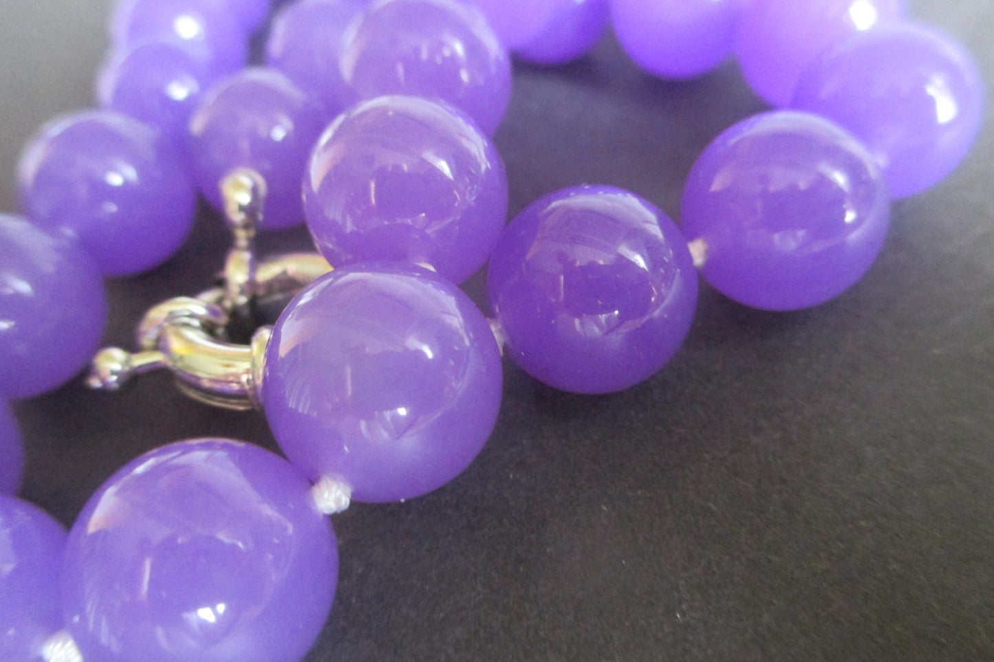 Violet jade necklace