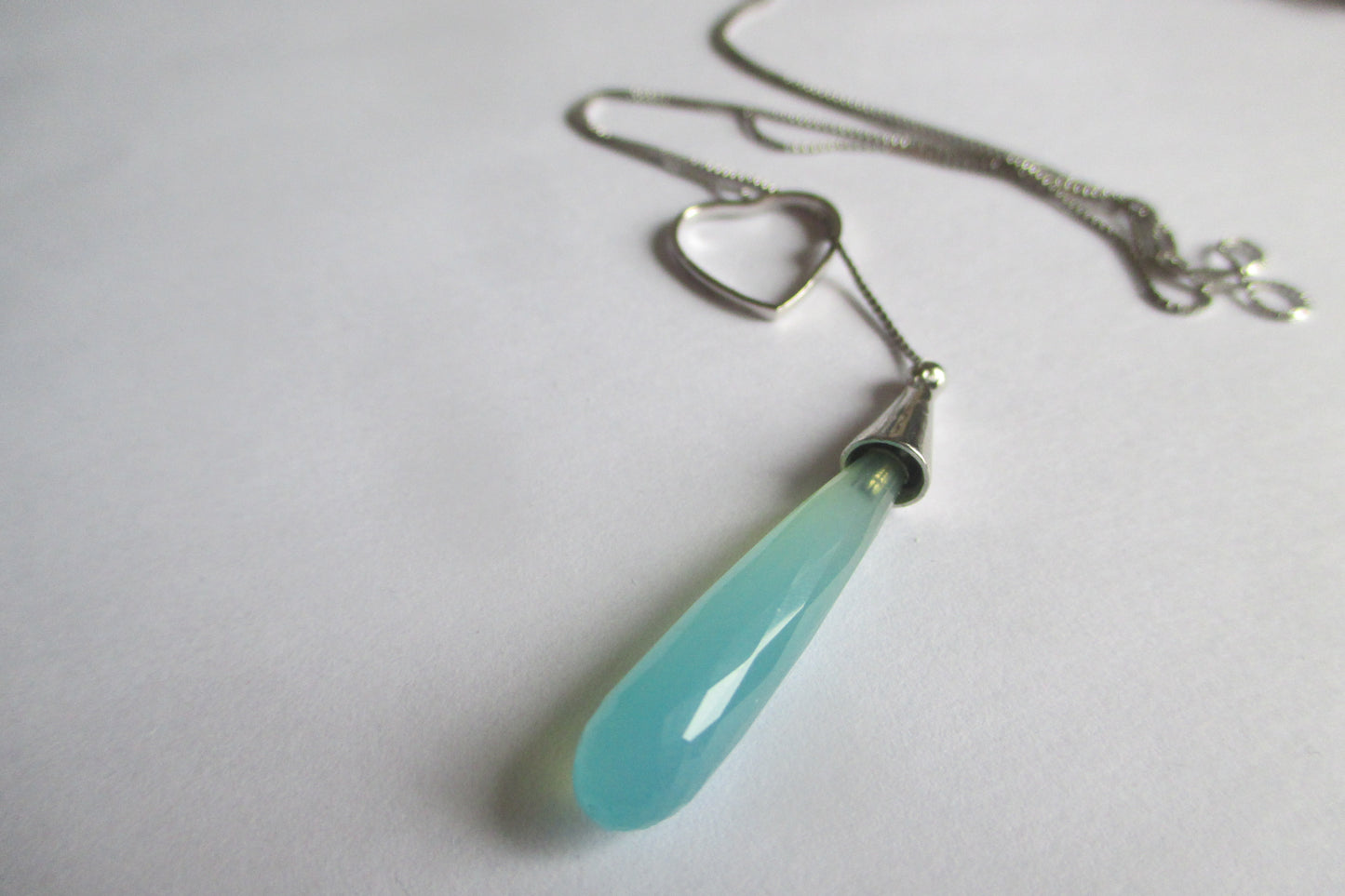 Blue chalcedony pendant