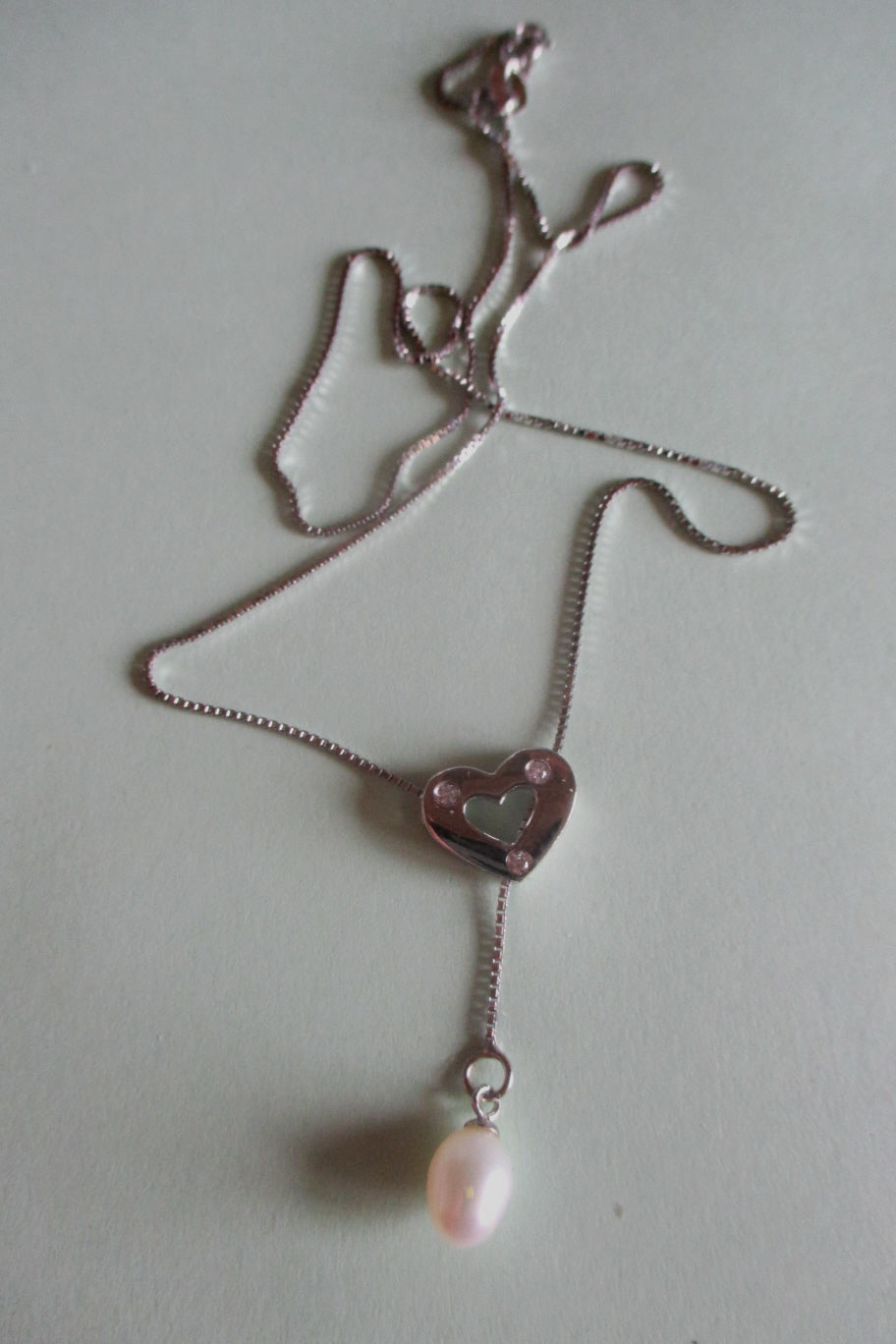 Pearl heart pendant