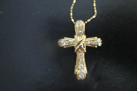 Gold plated cross pendant