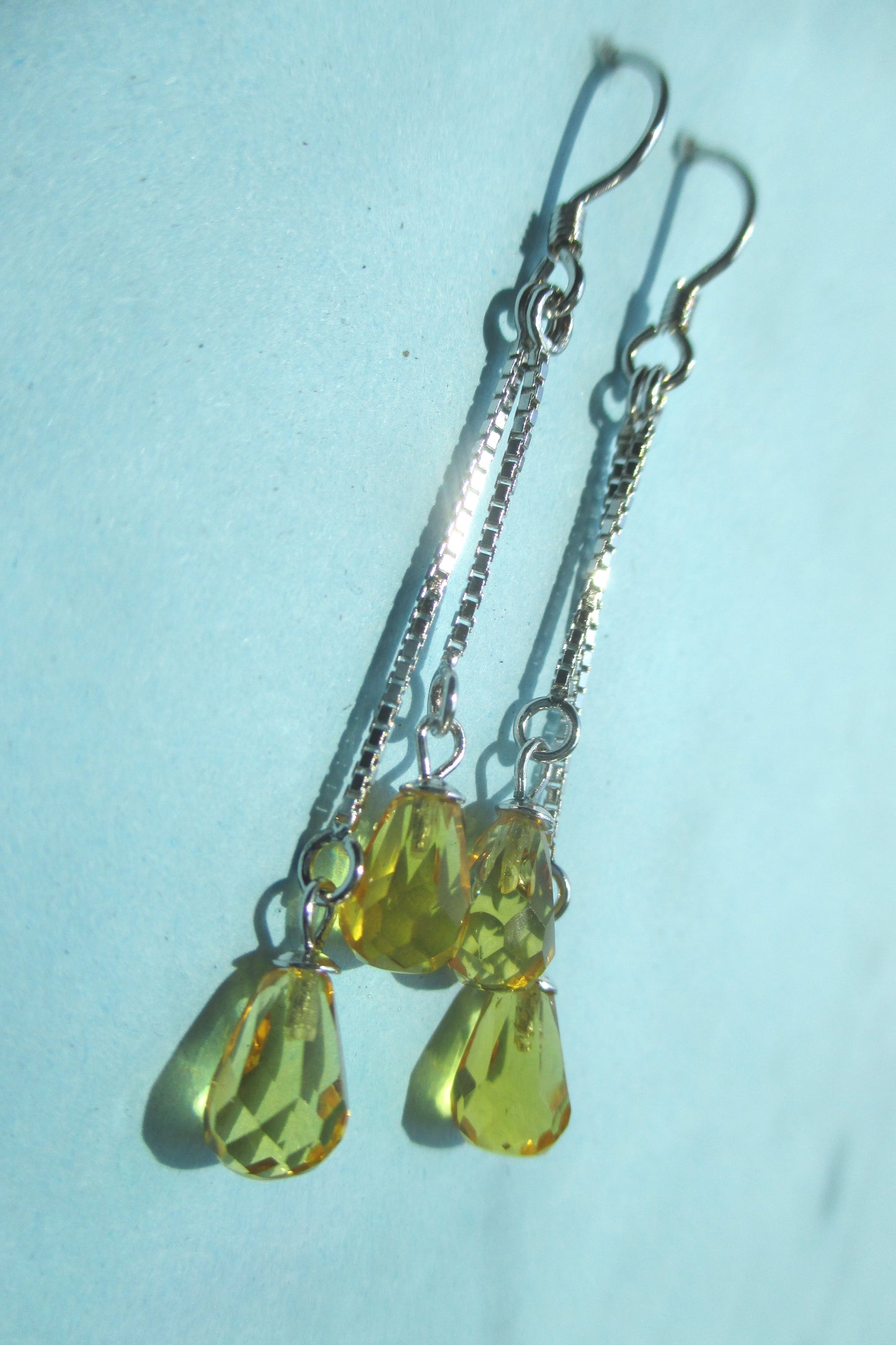 Citrine drop earrings