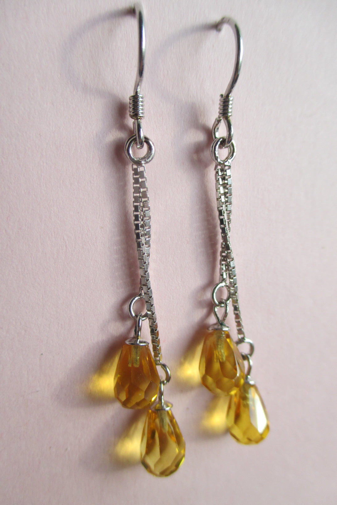 Citrine drop earrings