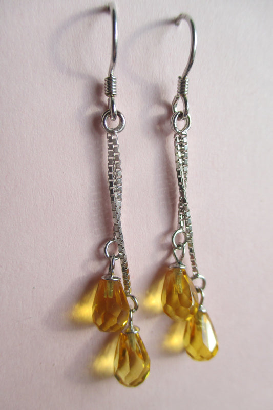 Citrine drop earrings