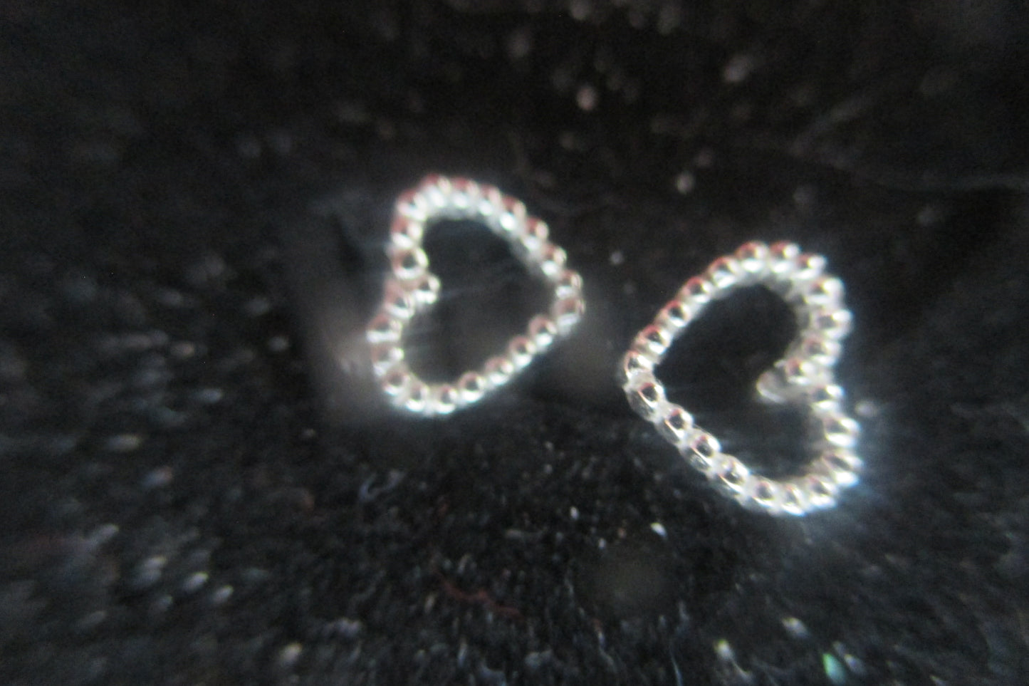 Silver Heart stud earrings