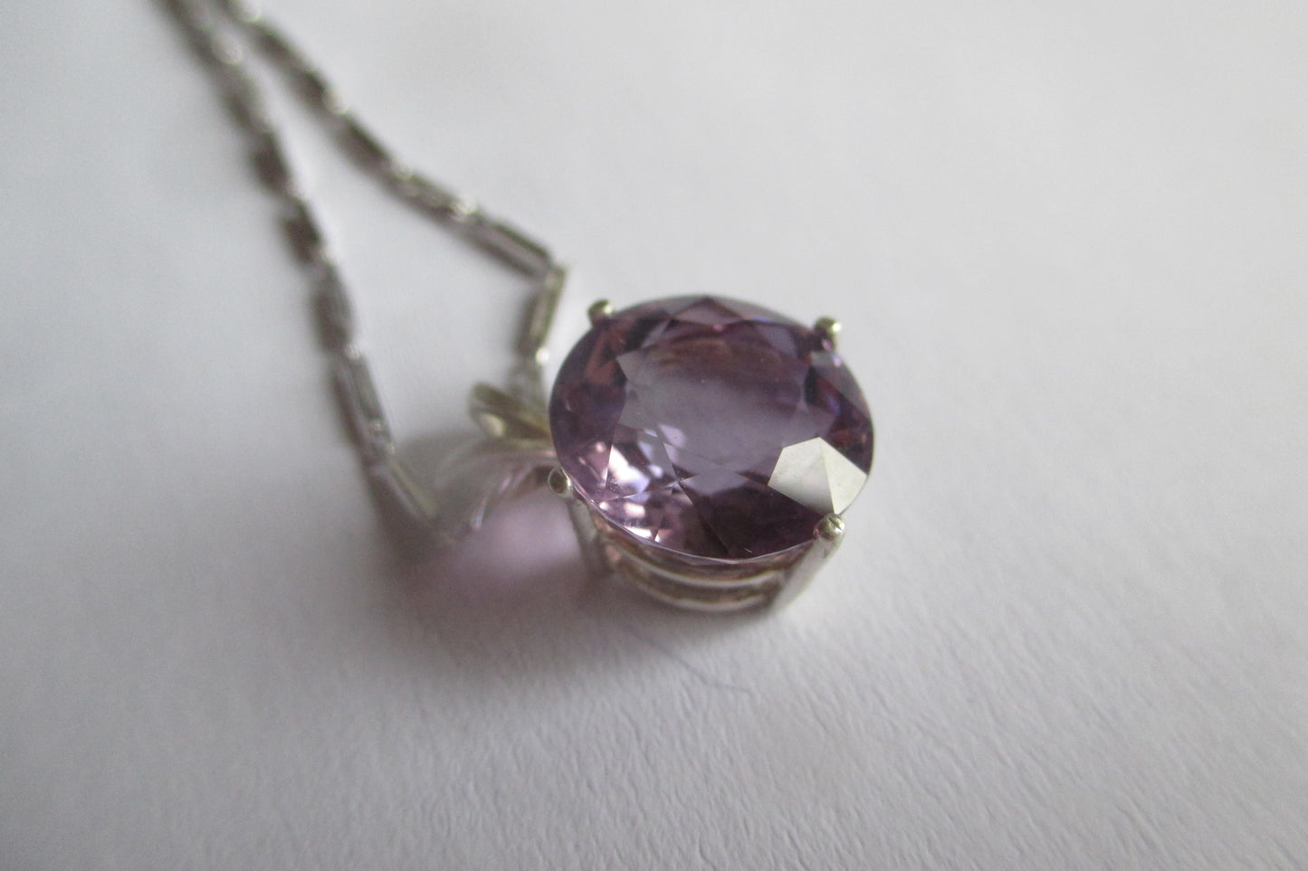 Amethyst silver pendant