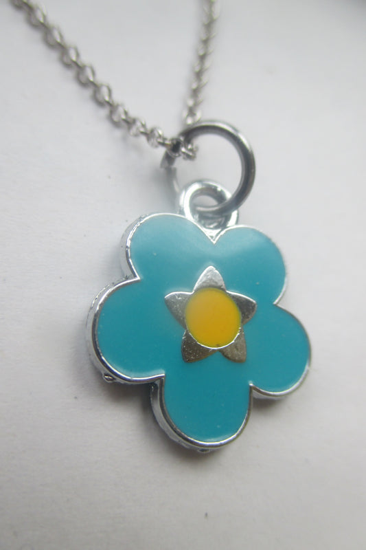 Enamel flower pendant