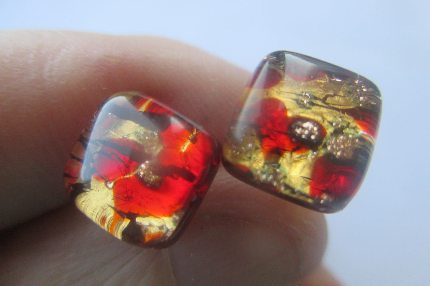 Venetian glass stud earrings