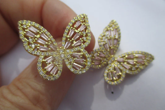 Butterfly stud earrings