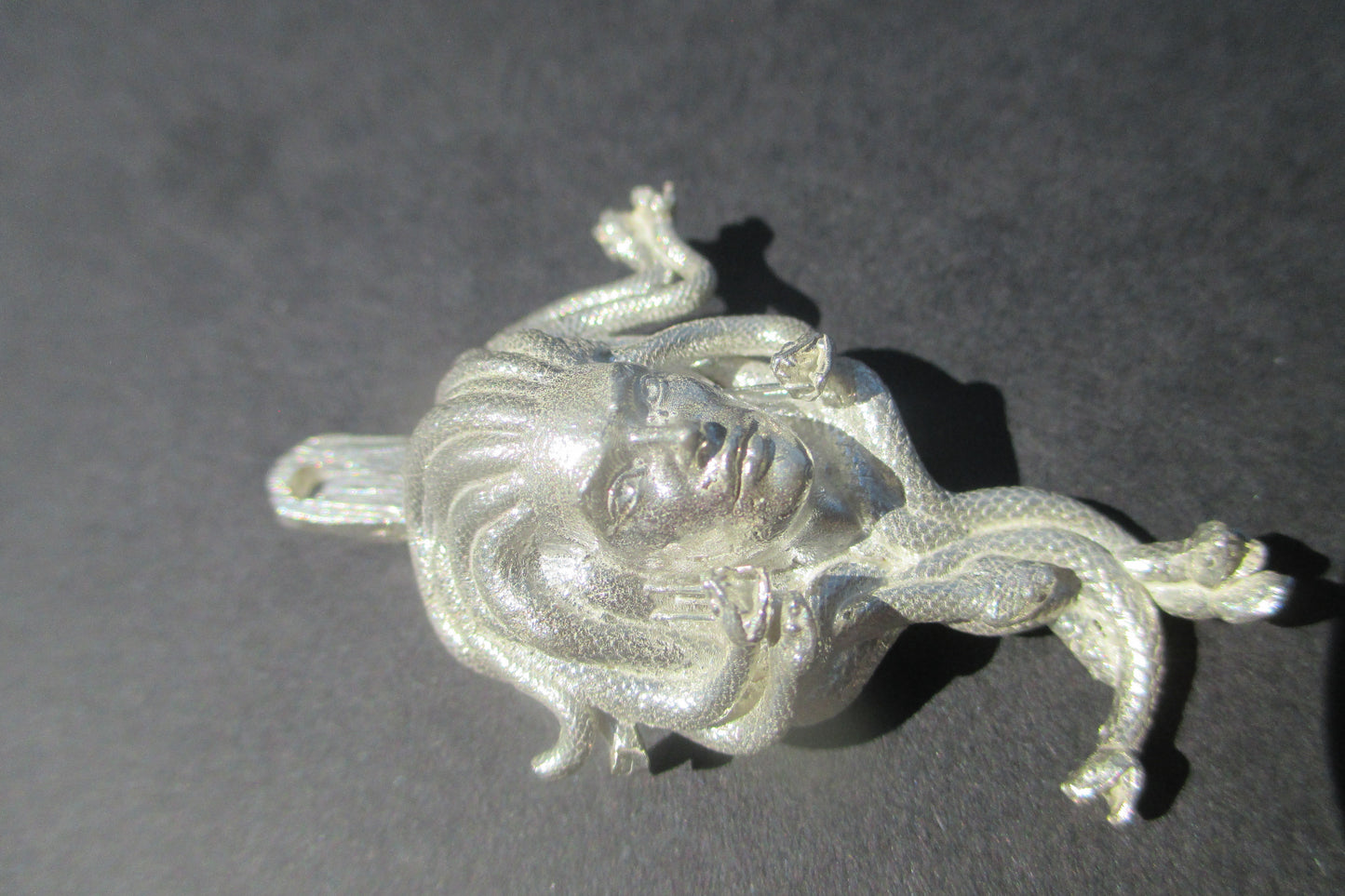 Silver medusa pendant