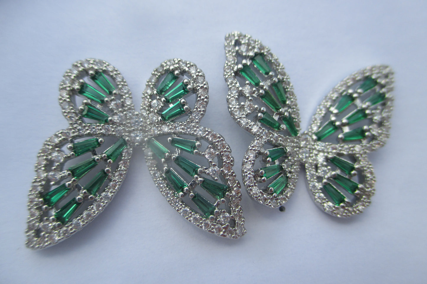 Green Butterfly stud earrings