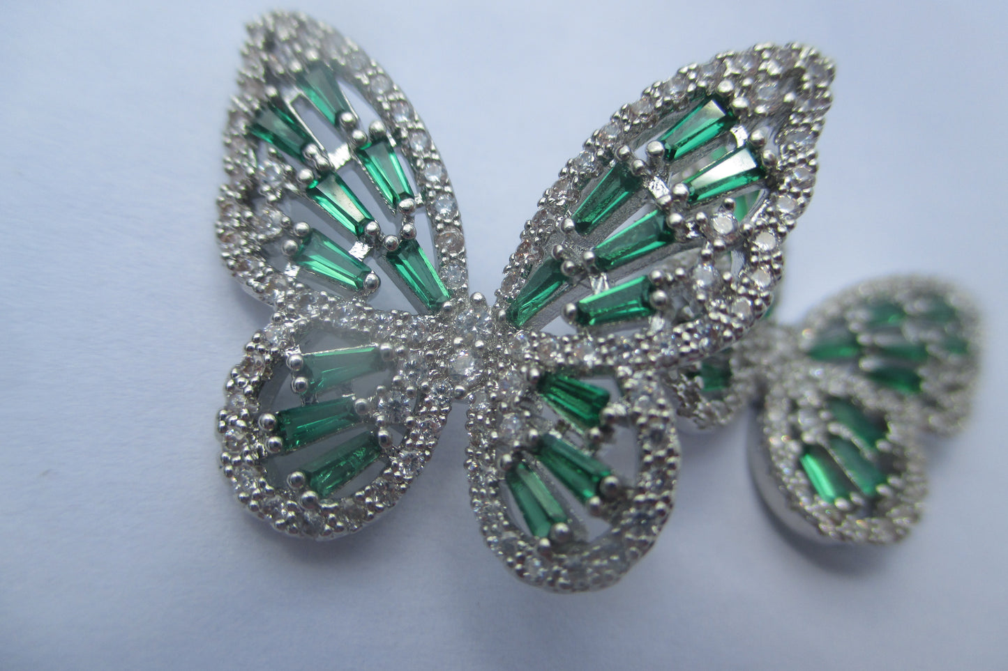 Green Butterfly stud earrings