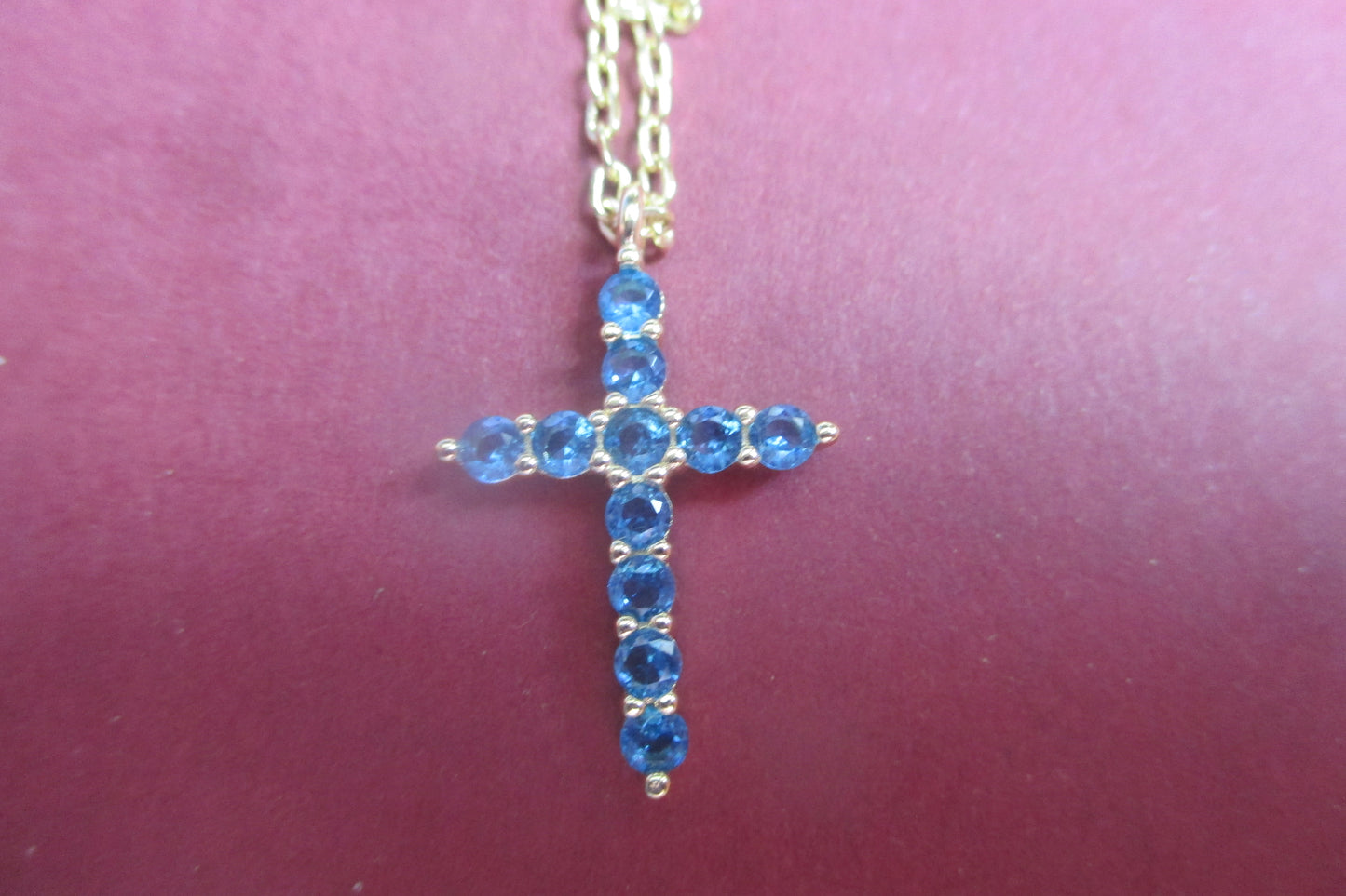 Gold plated silver cross pendant