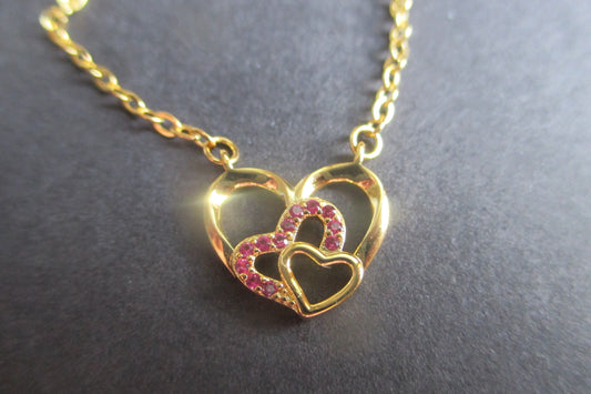 Gold plated  heart pendant