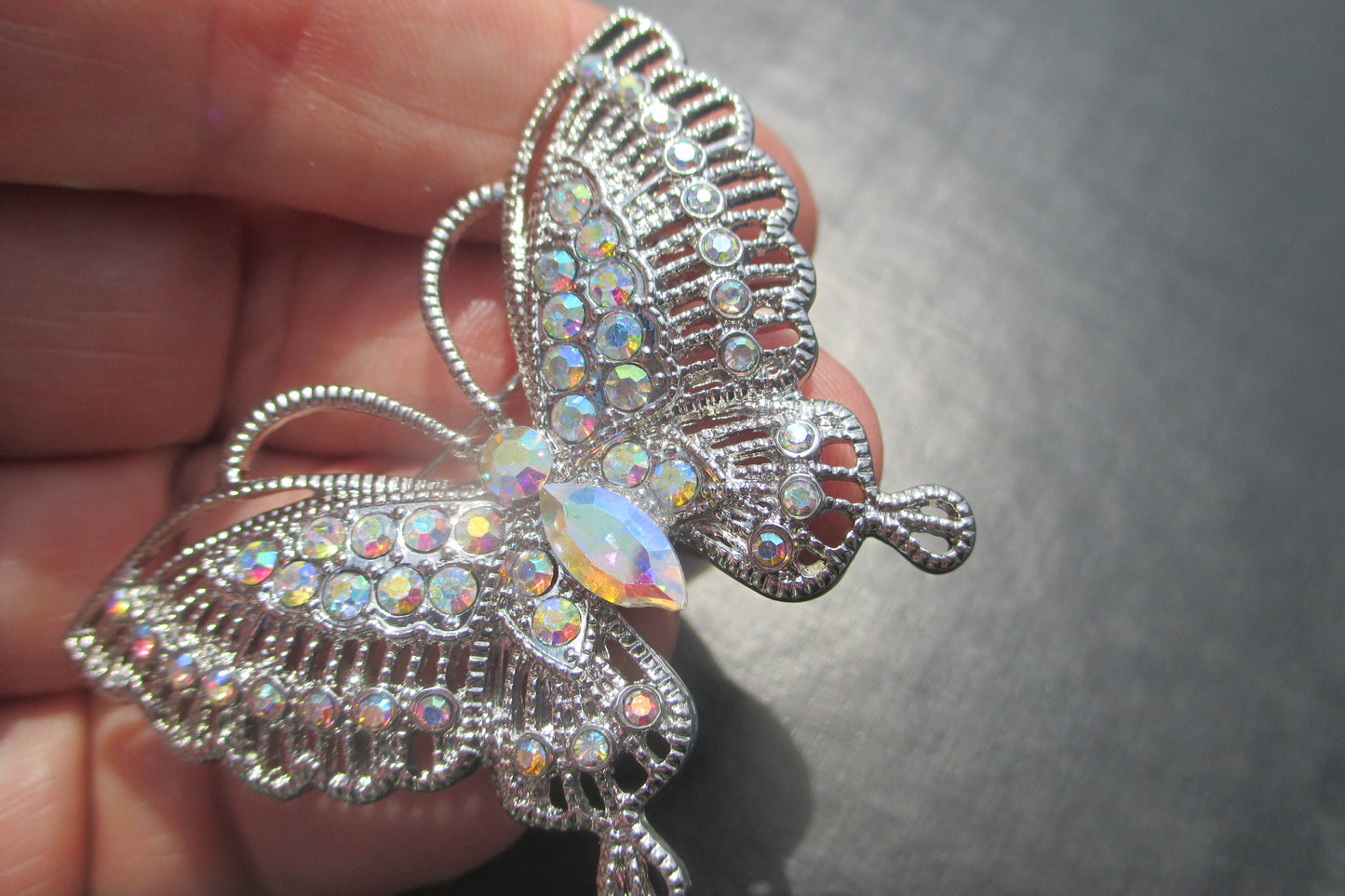 Butterfly crystal Broache