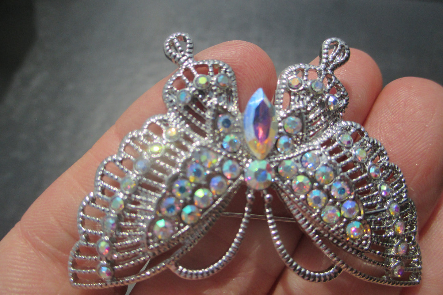 Butterfly crystal Broache