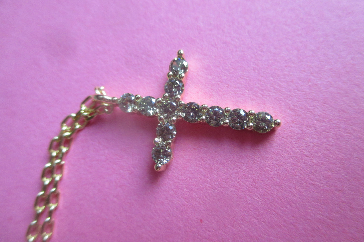 Gold plated cross pendant