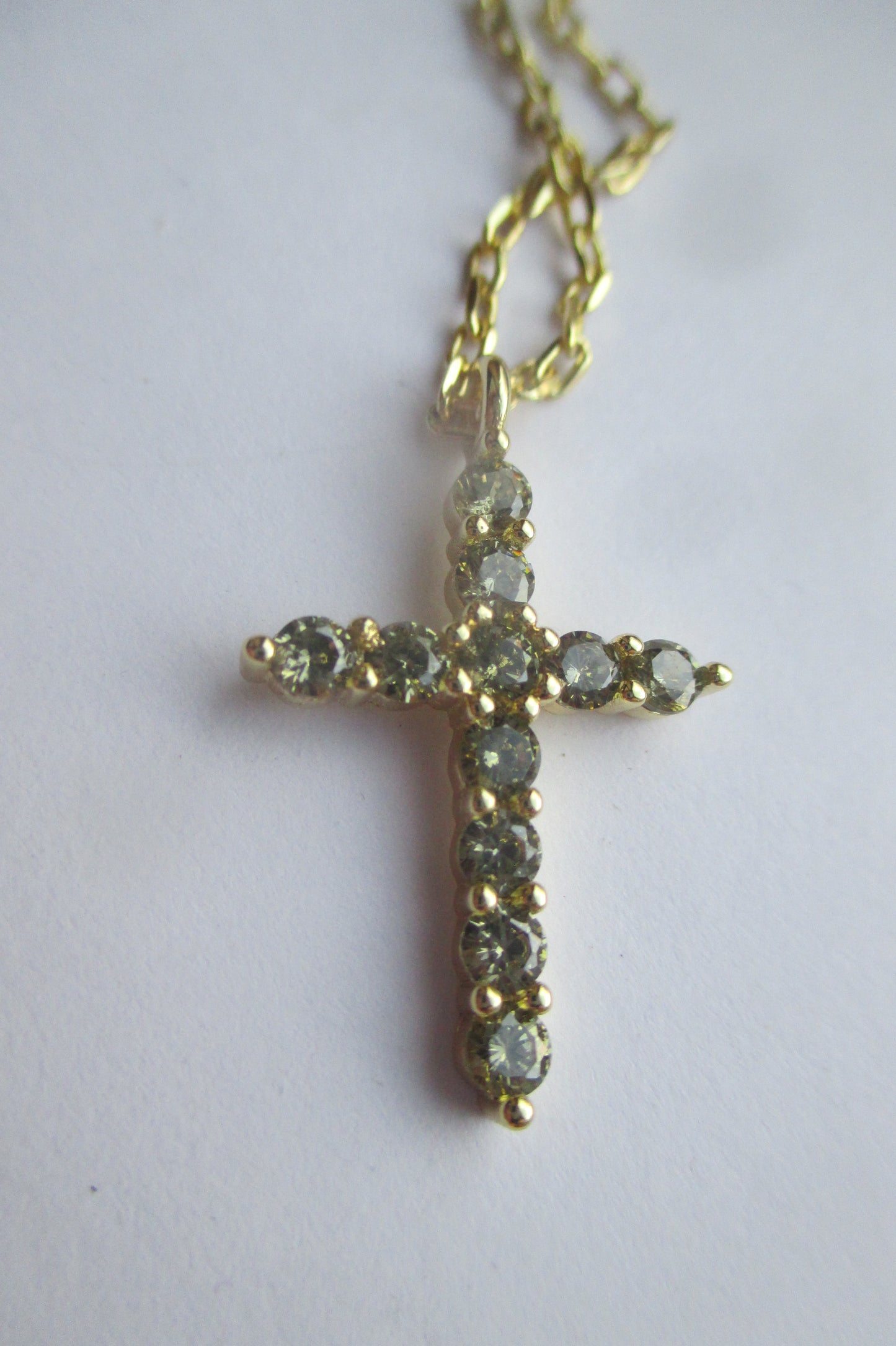 Gold plated cross pendant