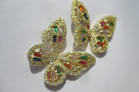 Butterfly stud earrings