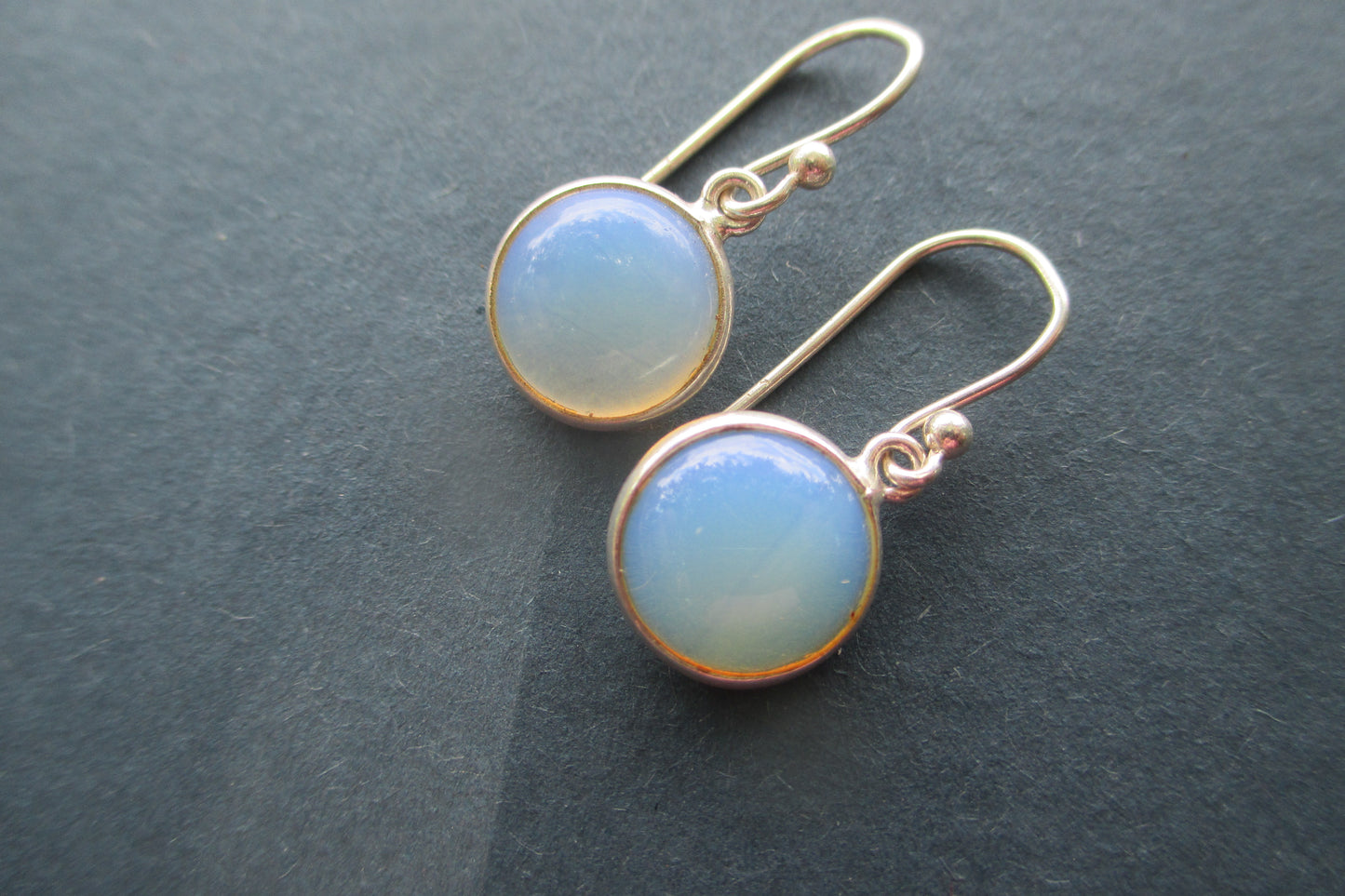 Moonstone hook earrings