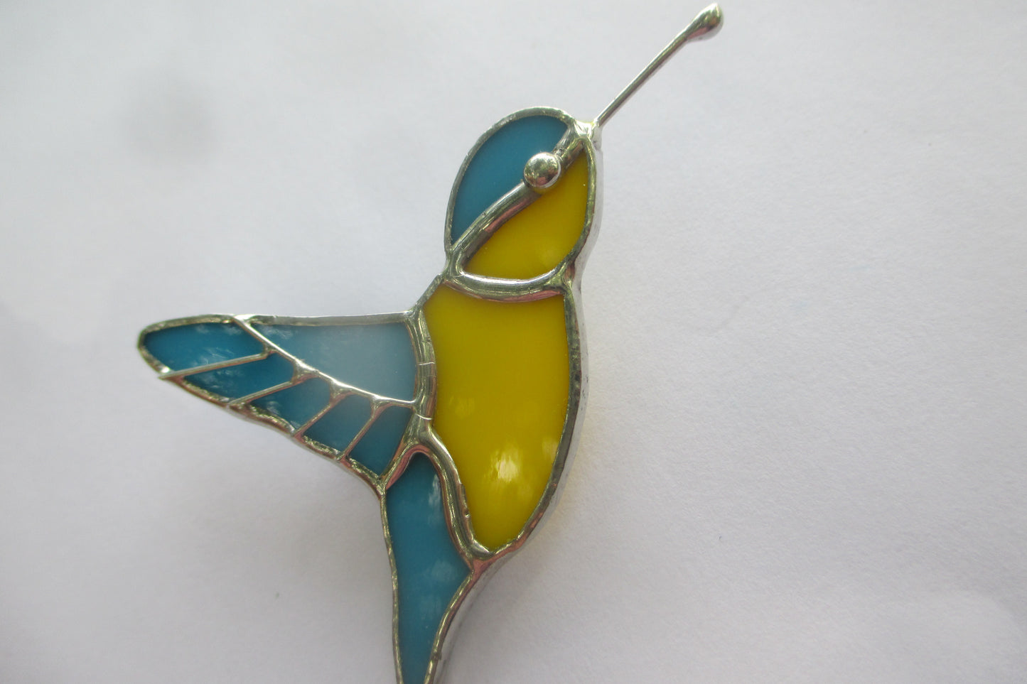 Enamel kingfisher broach