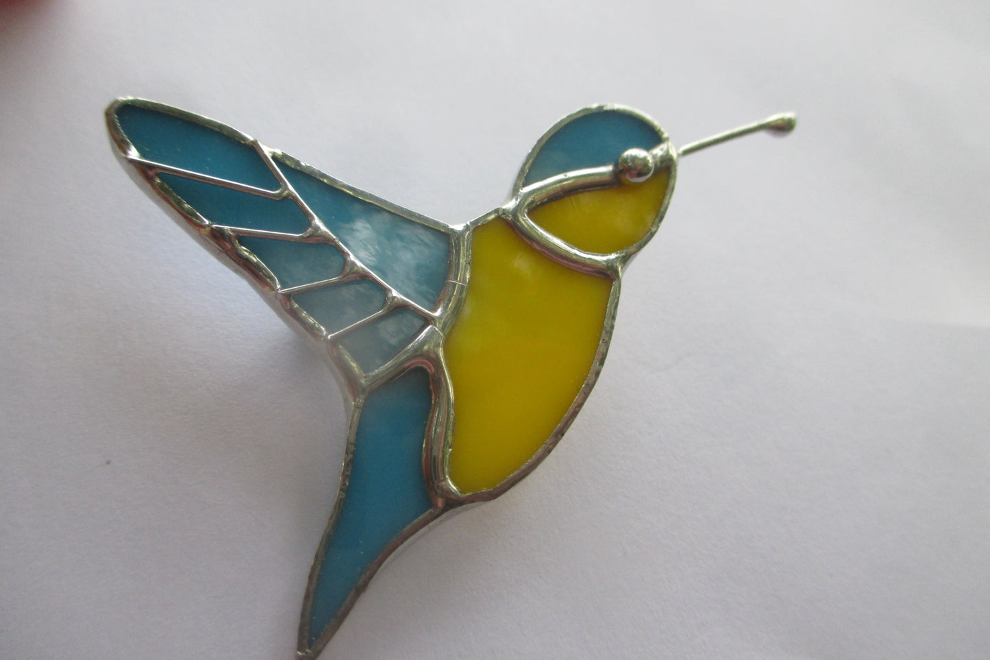 Enamel kingfisher broach