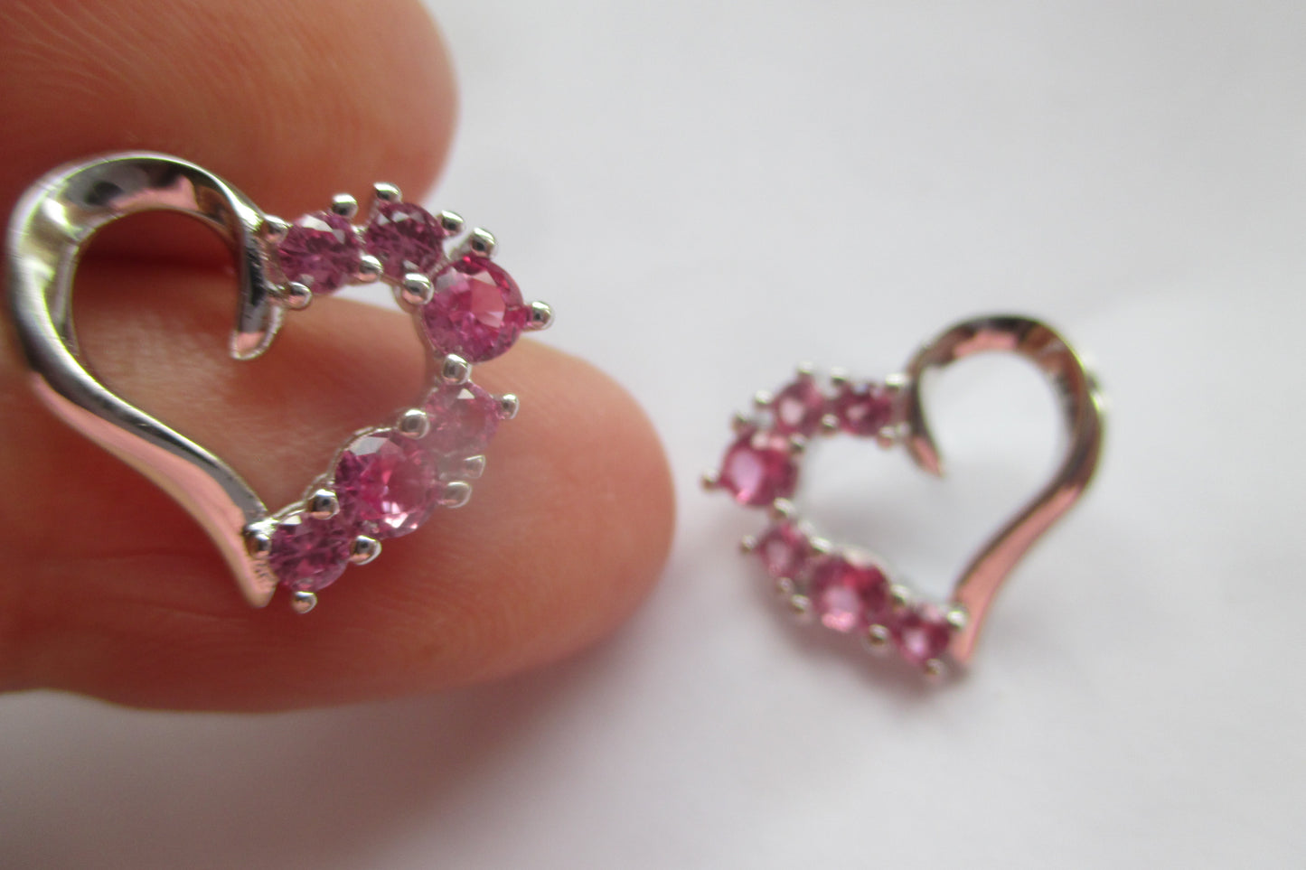 Silver Heart stud earrings