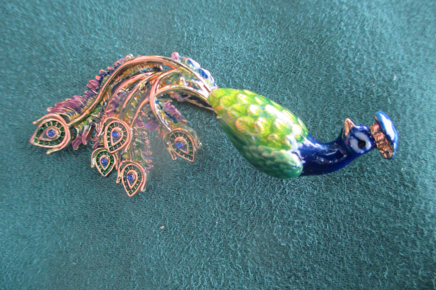 Enamel Peacock broach