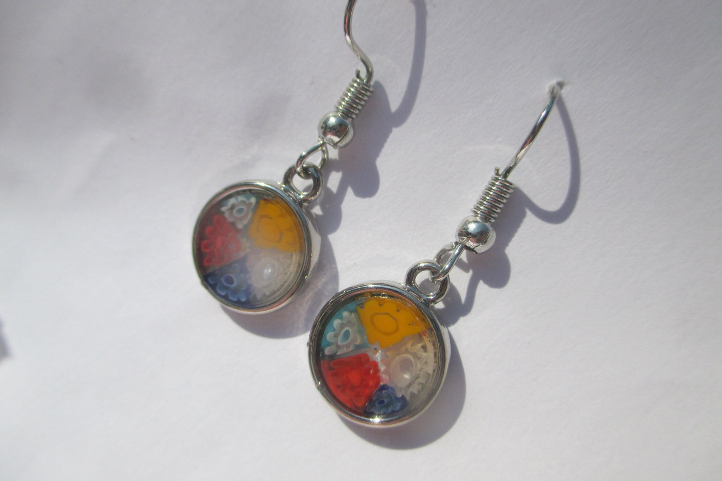 Venetian glass hook earrings