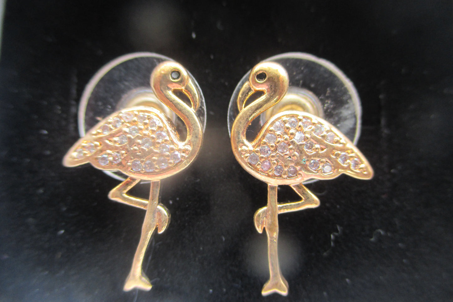 Flamingo stud earrings