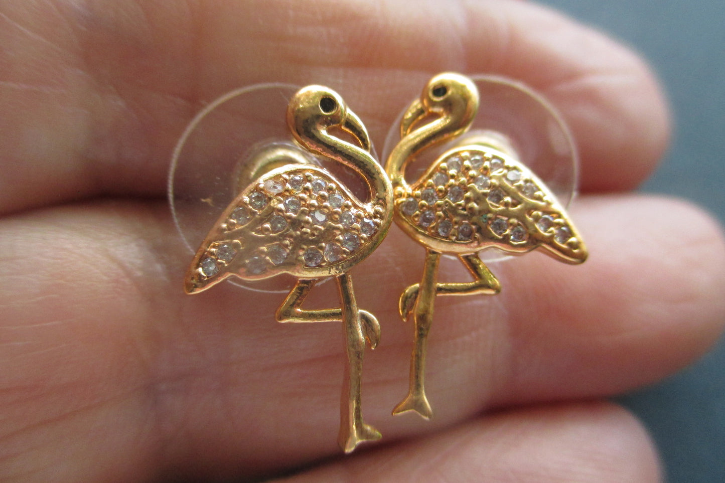 Flamingo stud earrings