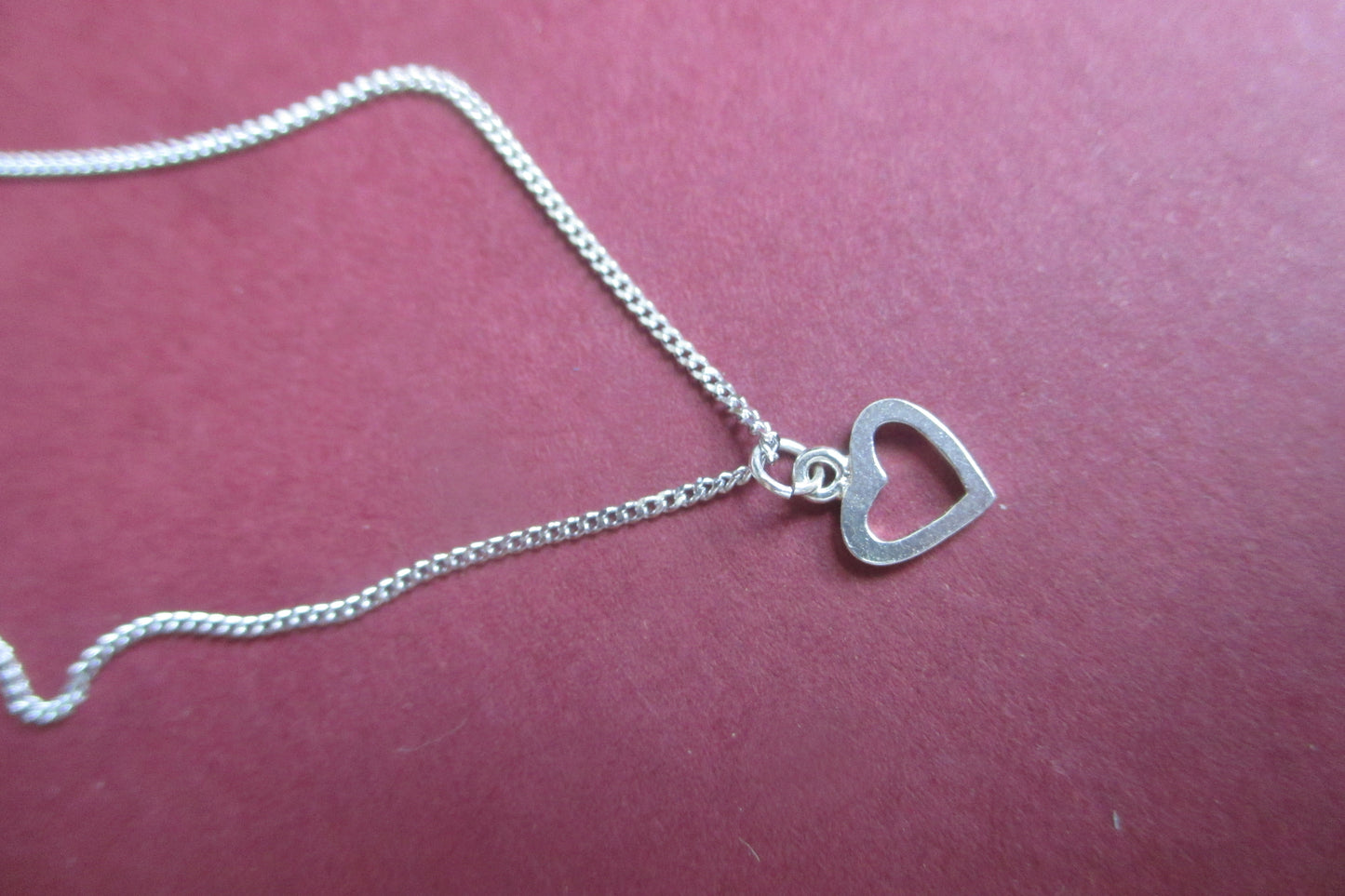 Small silver heart pendant