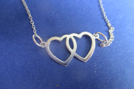 Silver hearts pendant