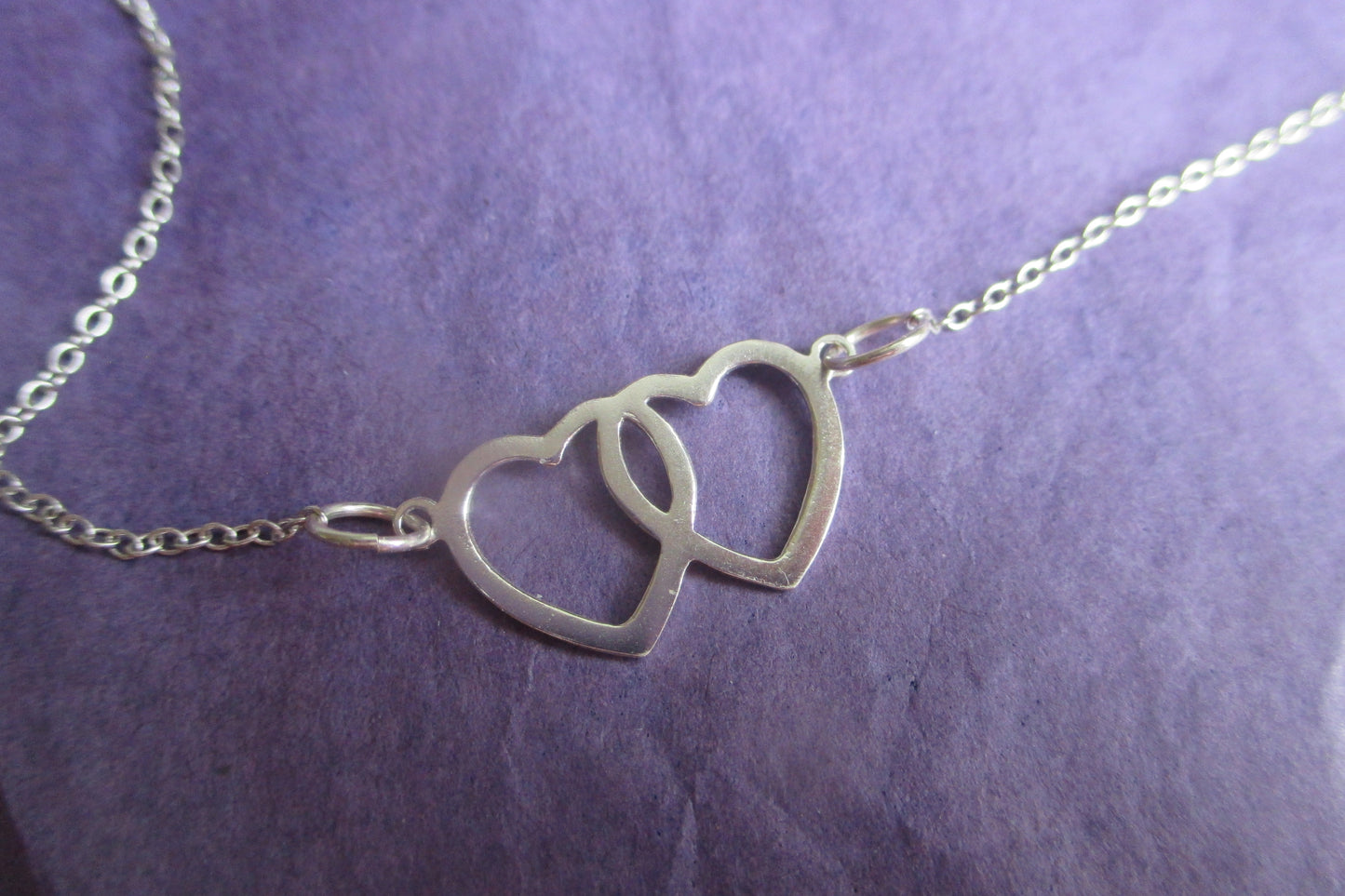 Silver hearts pendant