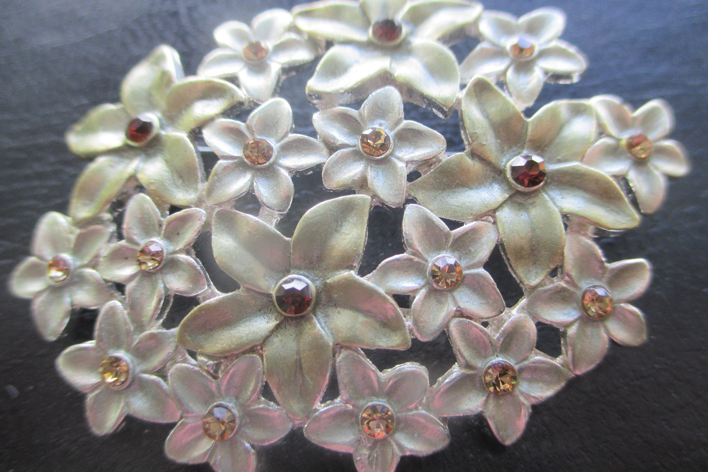 Silver flower broach