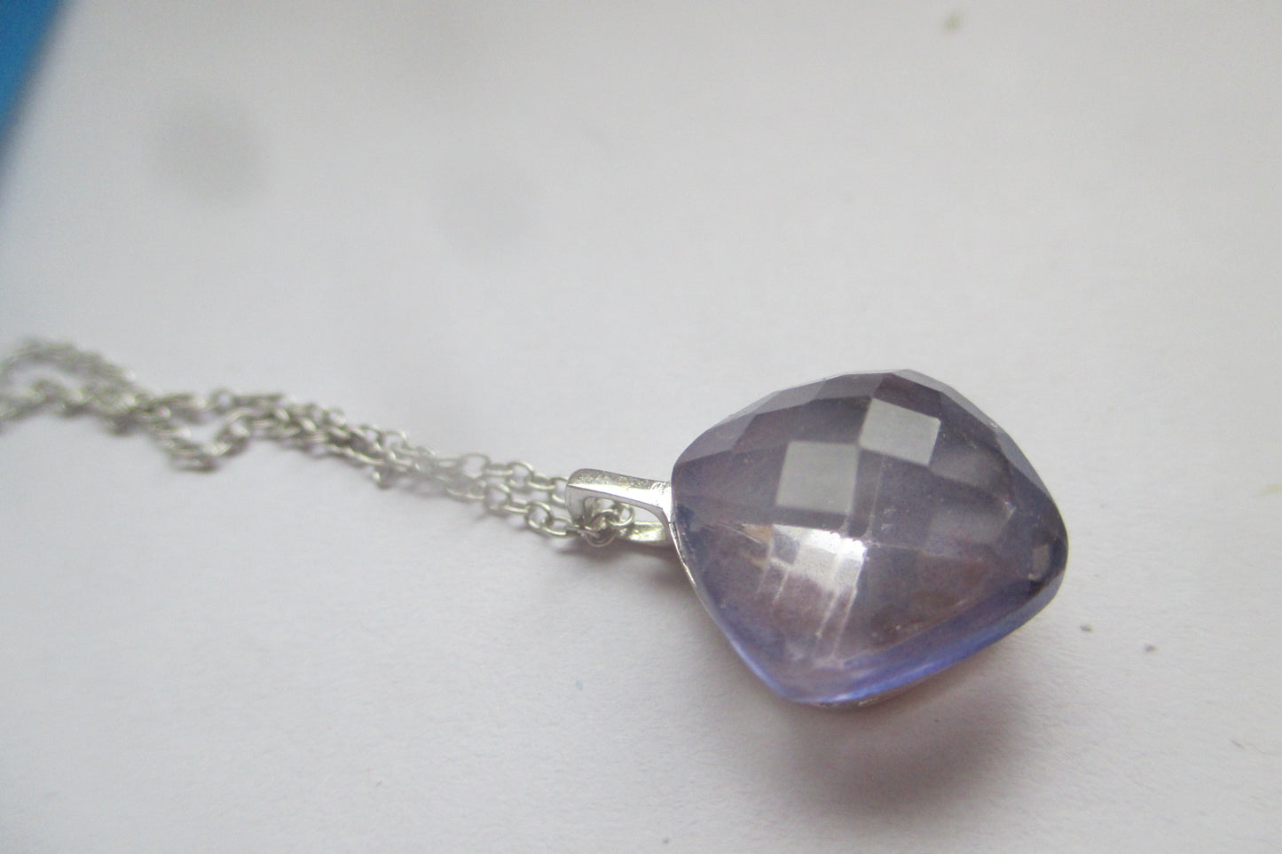 Venetian blue glass pendant