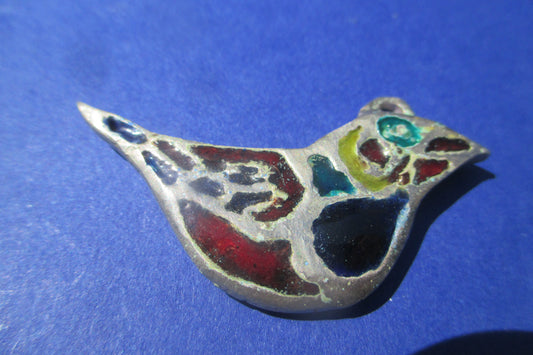 Silver song bird pendant